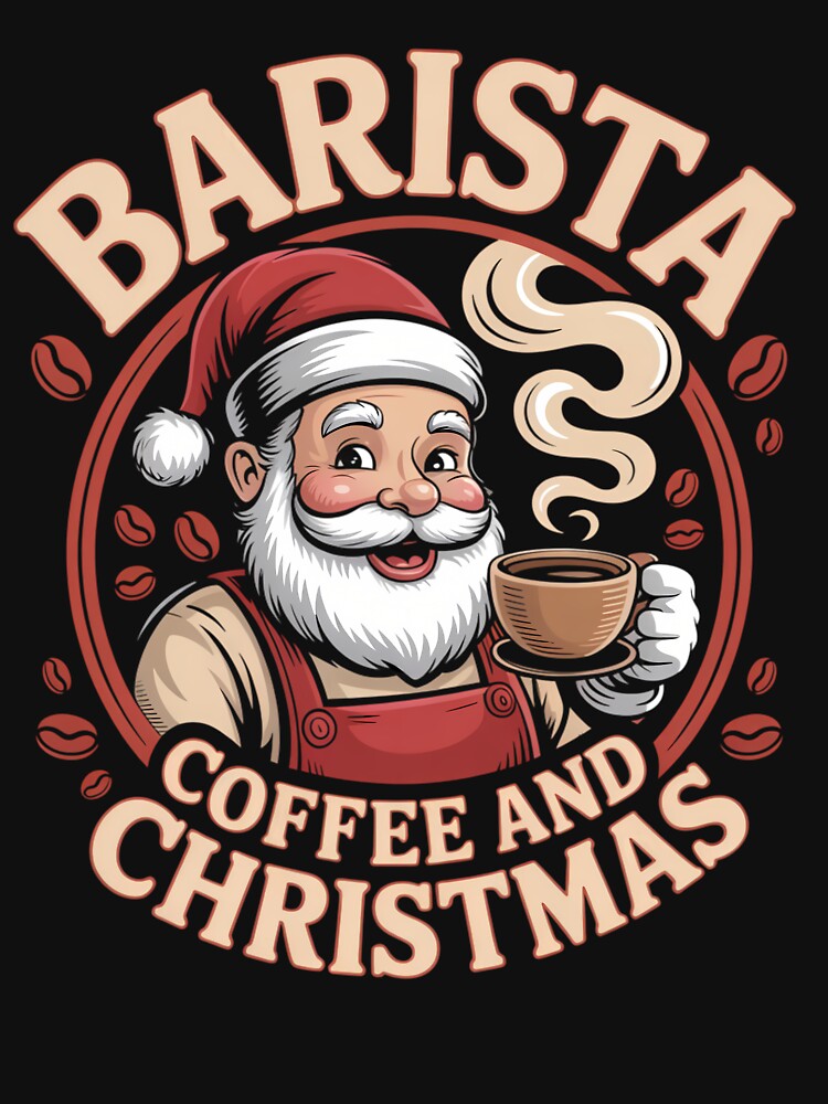 Barista Coffee Christmas Santa Design by MTJ-Mushrooms