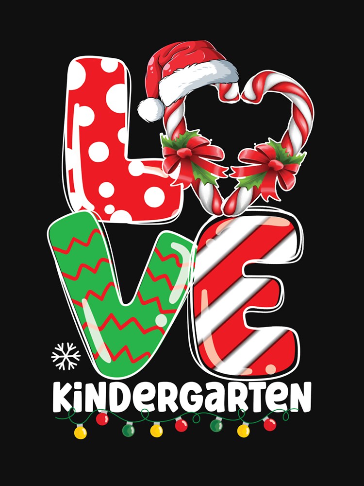 LOVE KINDERGARTEN TEACHER STUDENTS CHRISTMAS CANDY CANE by sobriowslen