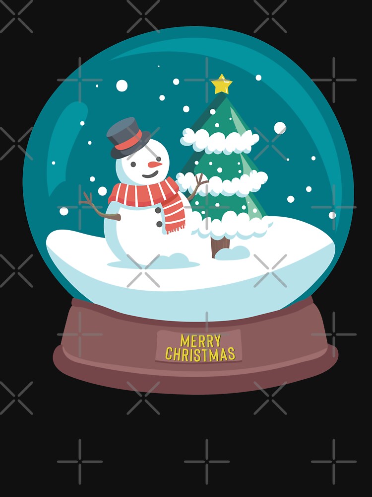 Snowman Snow Globe Tshirt Christmas Snow globe Gift by MerchK1ng