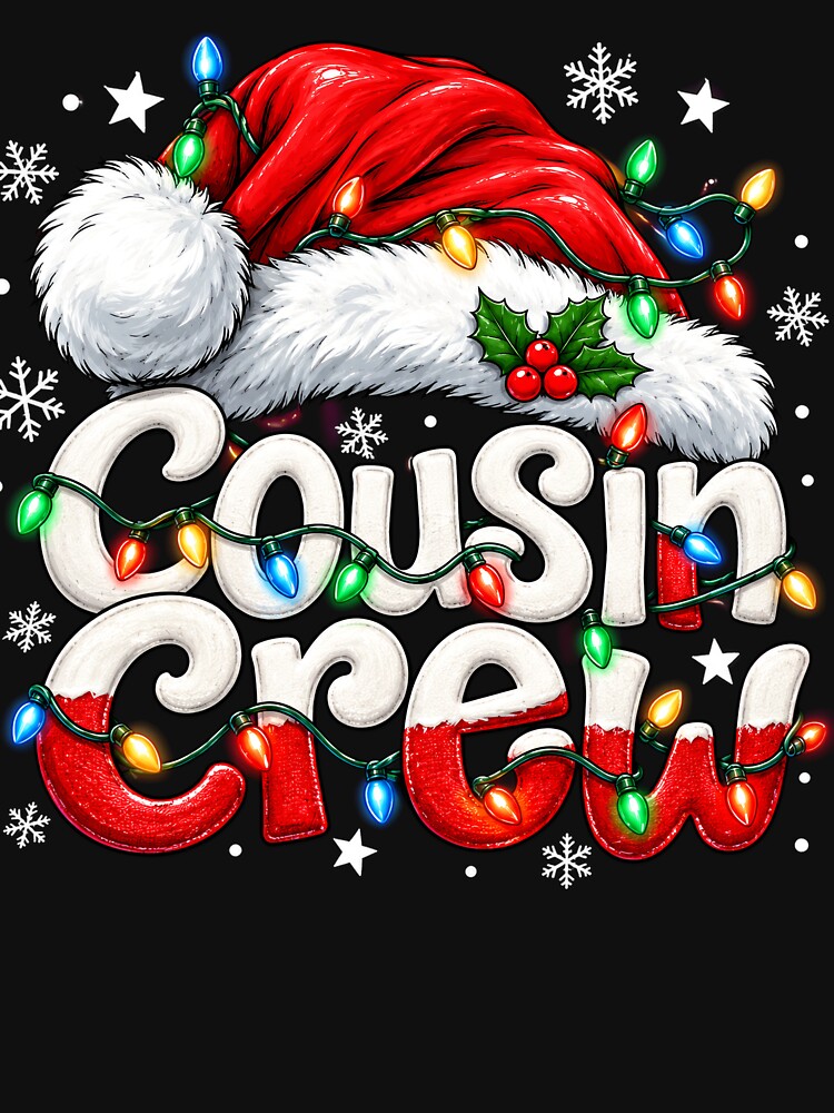 Cousin Crew Santa Hat Christmas Lights by DYAFLK