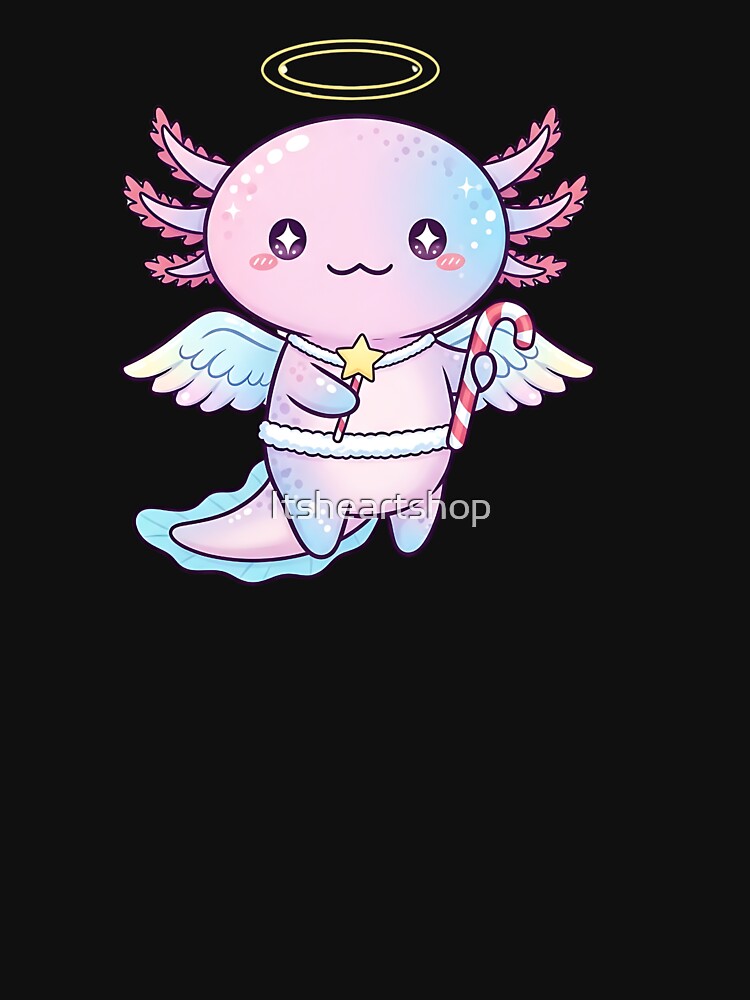 Cute Pastel Axolotl Christmas Angel by Itsheartshop