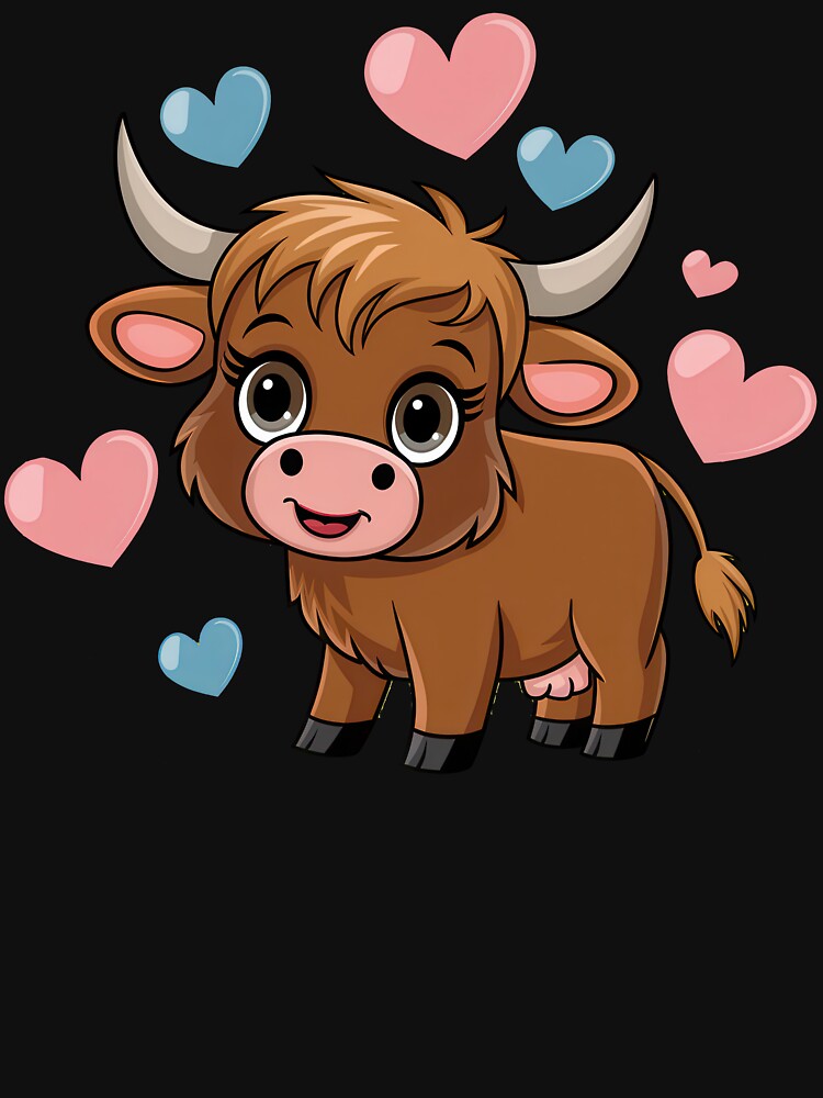 Baby Highland Cow by Angry Swan Designs