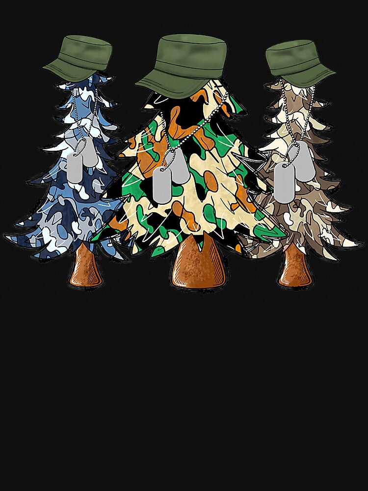 Merry Christmas Army Camouflage Xmas Trees Holidays Pajamas by PatrickRda
