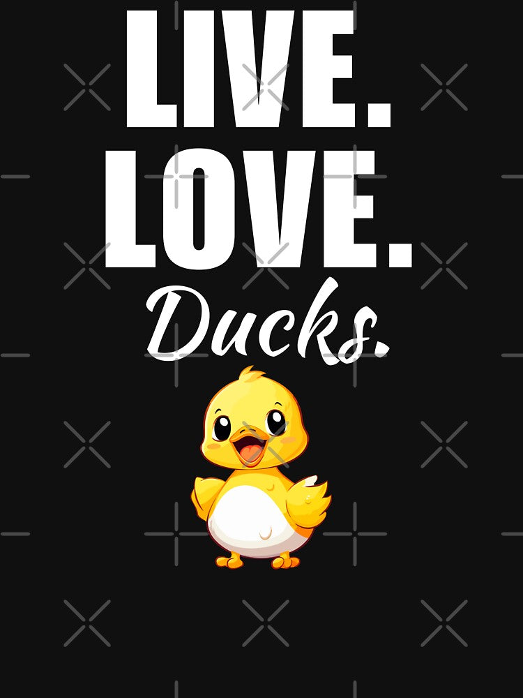 Live, love, ducks. Funny duck lady or dad owner quote saying humor by NBSStore