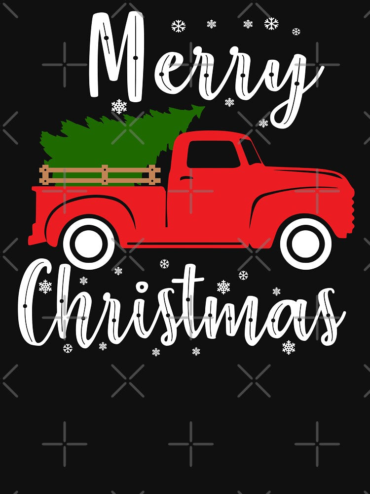 Red Truck Pick Up Christmas Tree Vintage by timiart