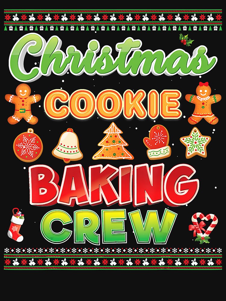 Christmas Cookie Baking Crew Merry Sweater Ugly Xmas Costume by AaronWeedo