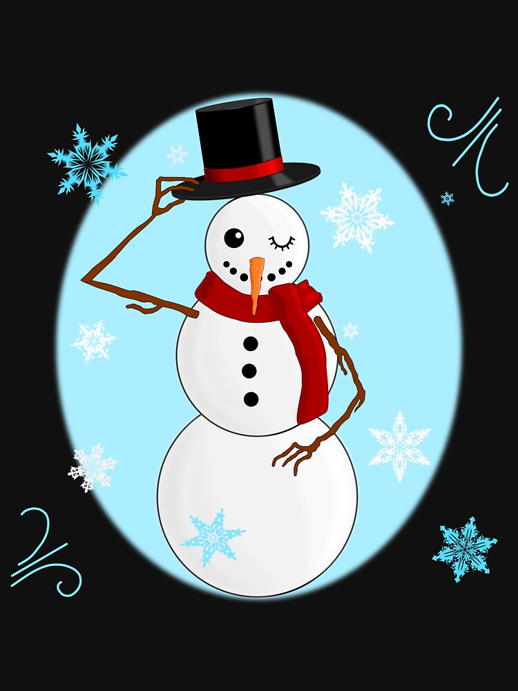 Snowman winking by Inkhornmedia