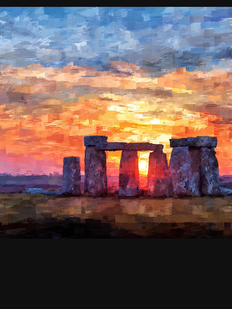 The Solstice Dawn | Stonehenge Sunrise and Sacred Landscape Art by Stoneflower-Art