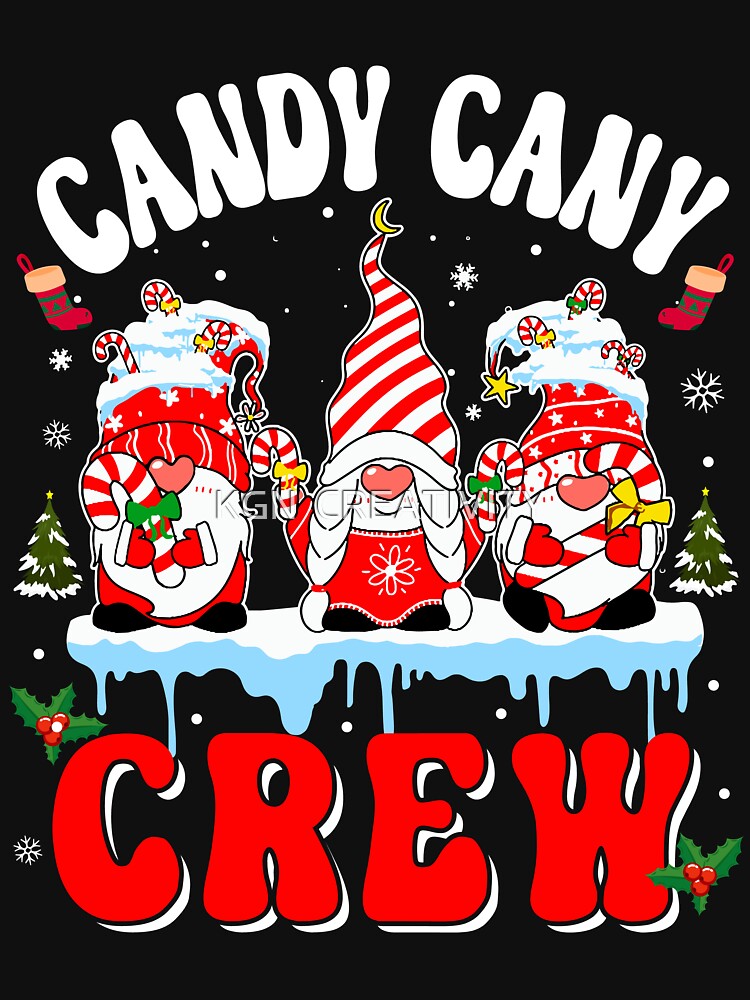Candy Cane Crew Funny Christmas T-shirt by KGN  CREATIVITY
