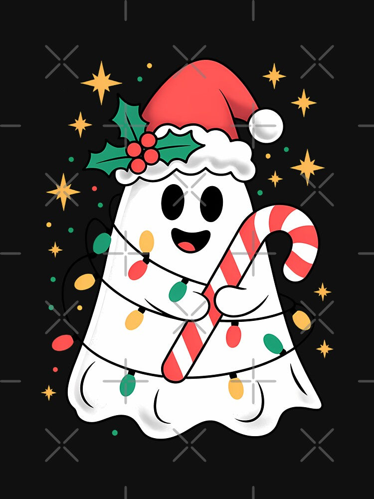 Ghost Lights Tree Cake Merry Christmas Funny Xmas by brynatshop