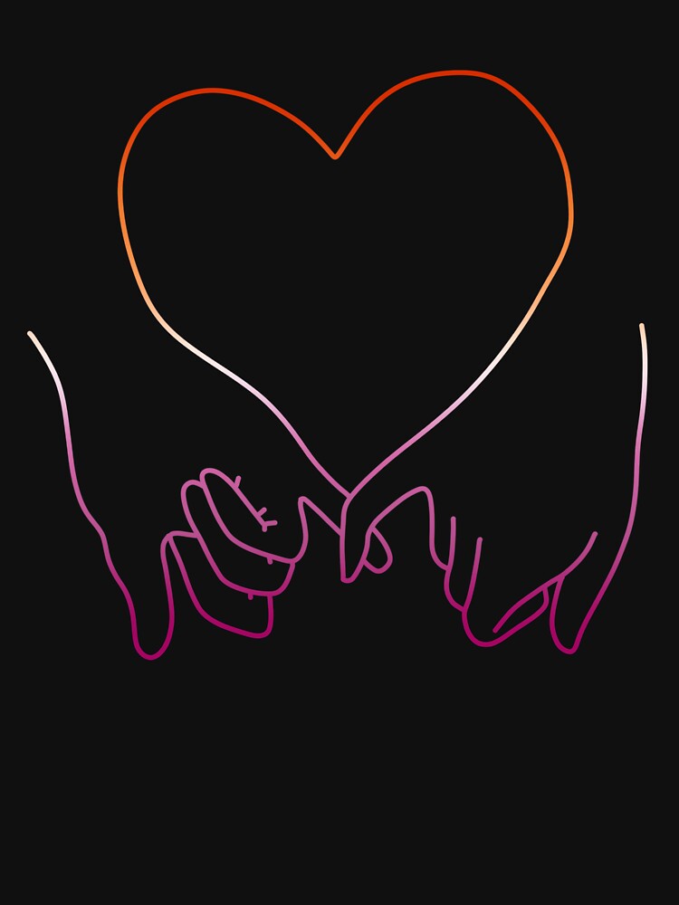 heart pinky promise in lesbian colours by rosecolashop