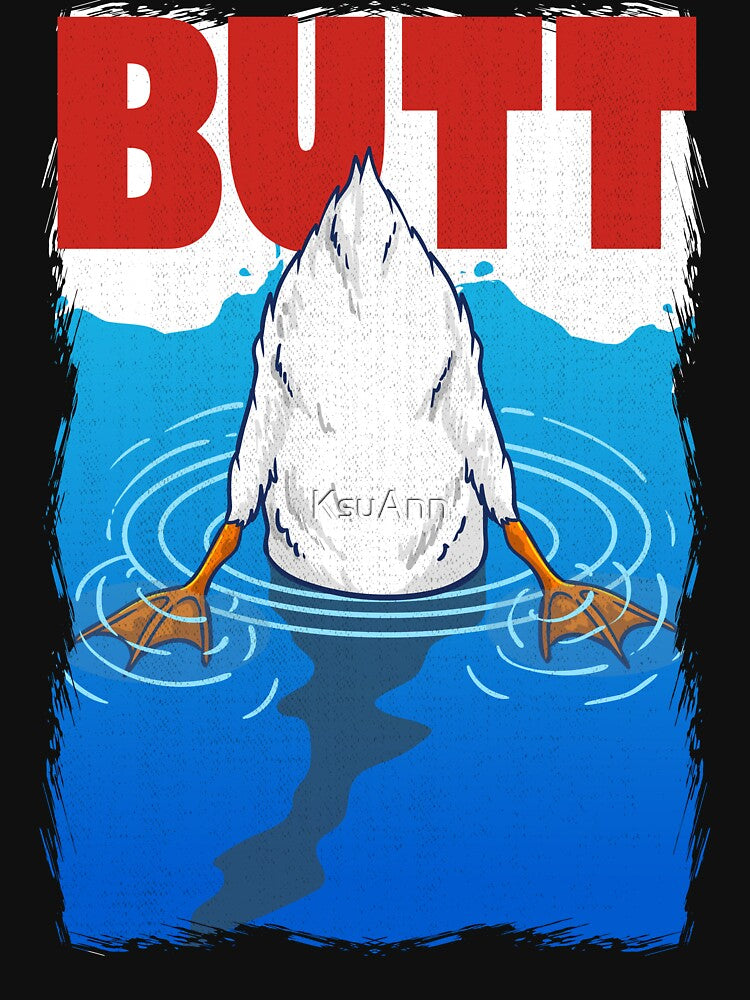 Goose Butt Duck Butt Pun Meme Men Women Funny Goose Duck by KsuAnn