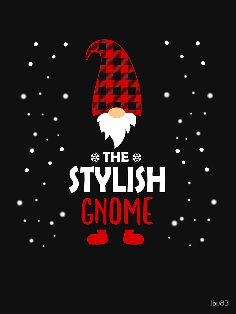Christmas stylish Gnome Red Plaid Gift by Ibu83
