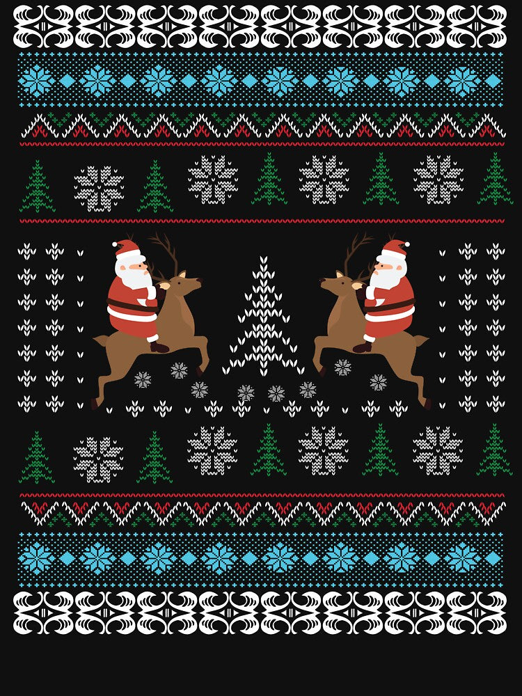funny christmas pyjama Premium T-Shirt,Red Christmas Knit Premium T-Shirt by PrintMod