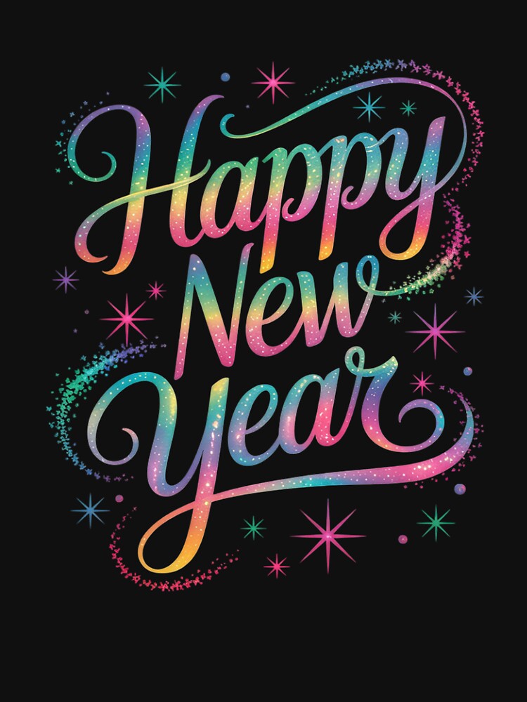 Happy new year 2025 nye years eve family party countdown by HuValverdeArt