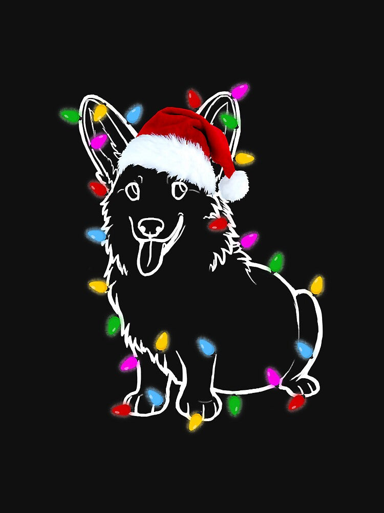 Christmas Lights Santa French Bulldog by gonzales6422