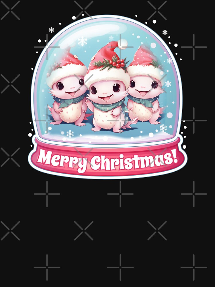 Cute Axolotls, Merry Christmas by iclipart