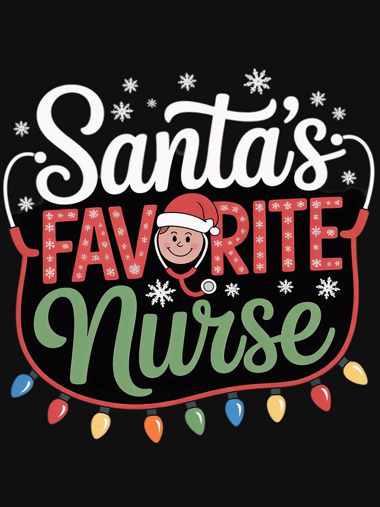 Retro Vintage Nurse Santas Classic Favorite Merry Christmas by Olincristie