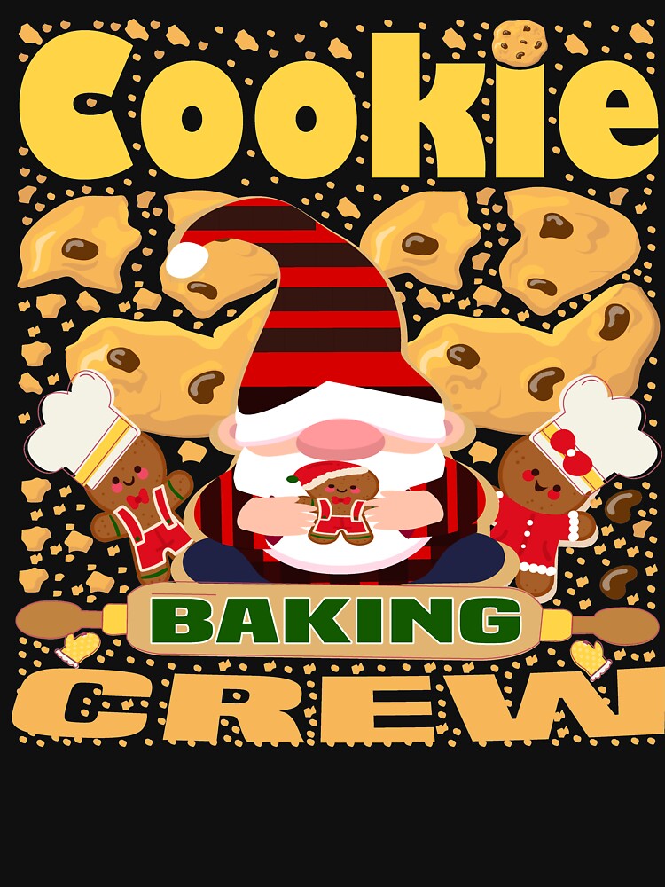 Gnome Cookie Baking Crew Christmas Gingerbread Team by smarayoung