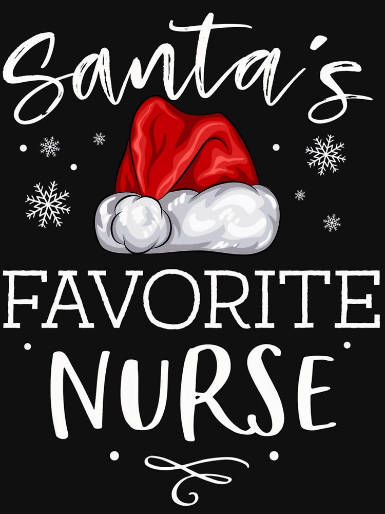 Nurse Favorite Merry Classic Christmas Santas Retro Vintage by Olincristie