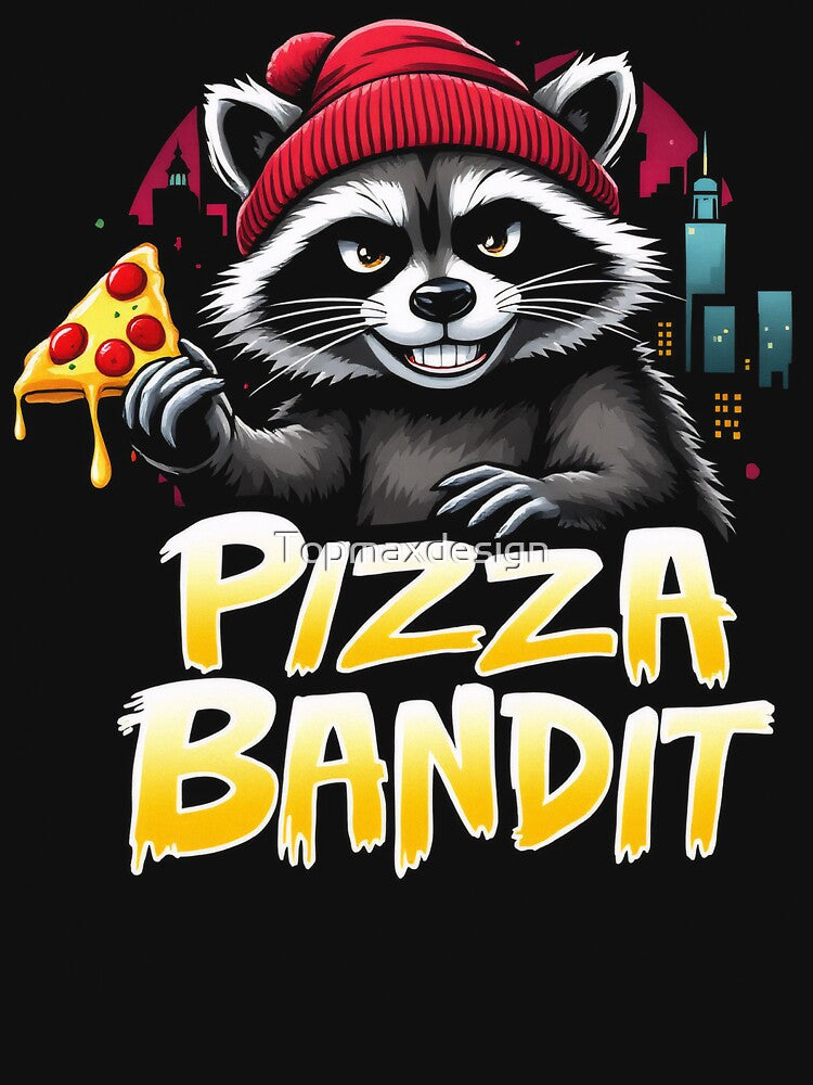 Raccoon Pizza Bandit by Topmaxdesign
