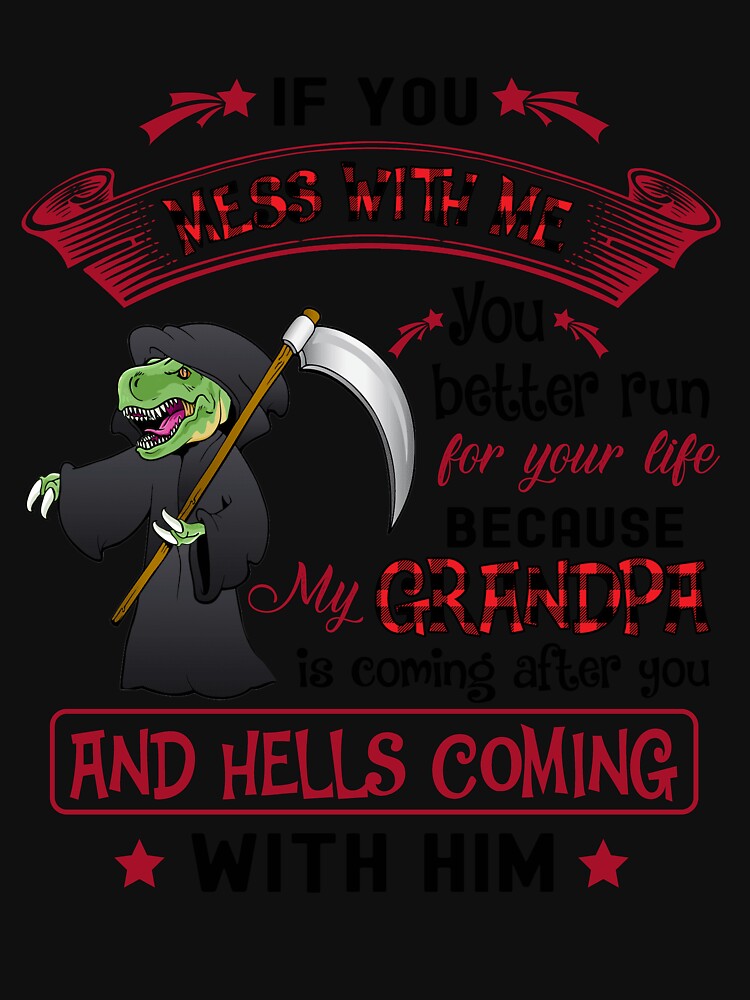 If you mess with me you better run for your life vintage funny gift idea grandma by elizabethdawnn