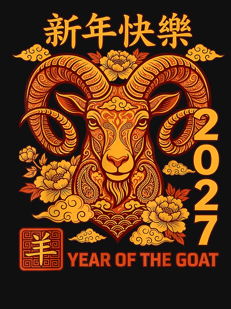 Year Of The Goat 2027 羊年 Chinese Lunar New Year Chinese Zodiac by BASKF