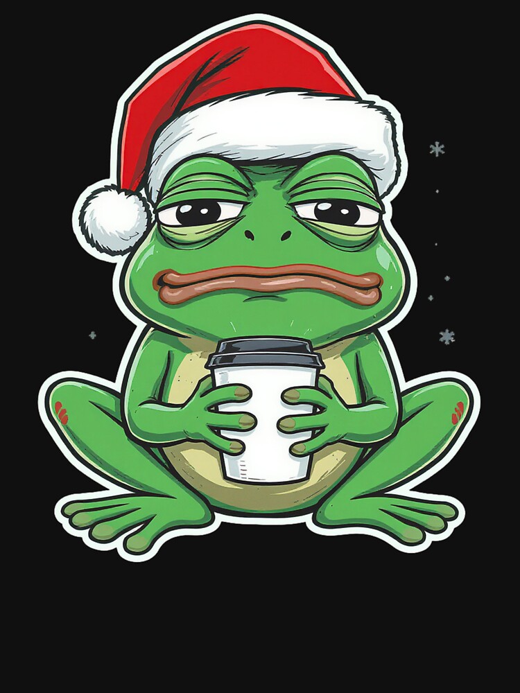 Tired Frog Santa With Coffee | Funny Christmas Frog Cartoon by ColorSplash123