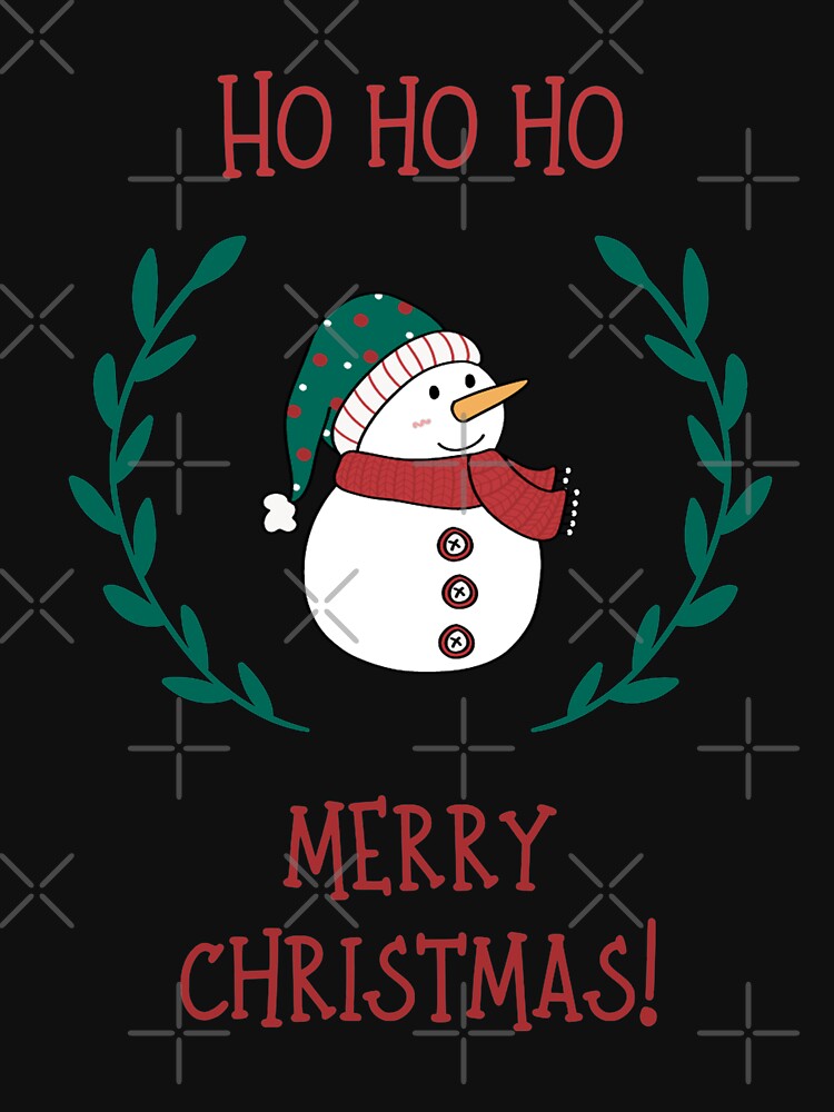 Ho Ho Ho, Merry Christmas! Snowman with green hat by Dragan Kitic