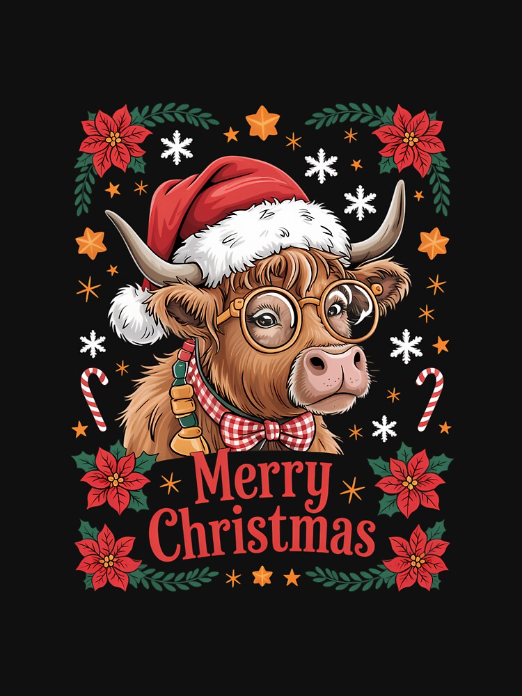 Western Cow Lovers Coquette Bow Merry Christmas by DeadlockCrew