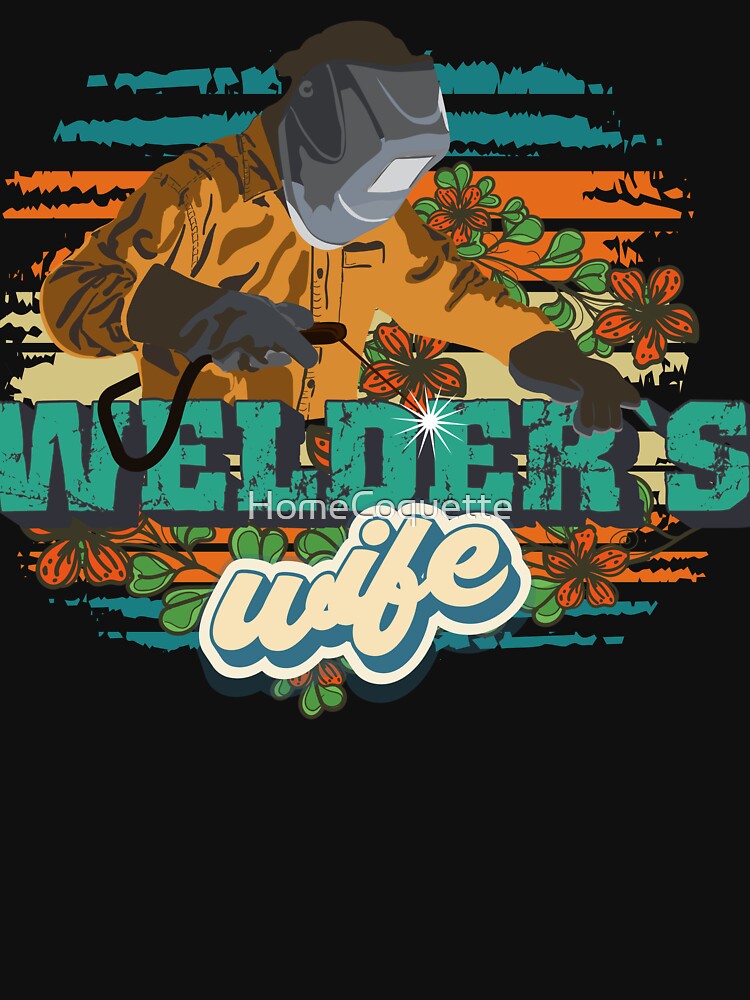 Gift idea for welders wife groovy floral design by HomeCoquette