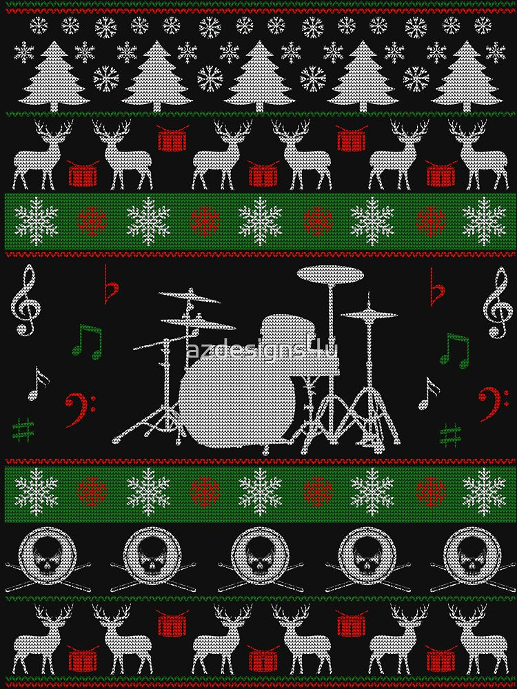 Ugly Drums Christmas Sweater by azdesigns4u
