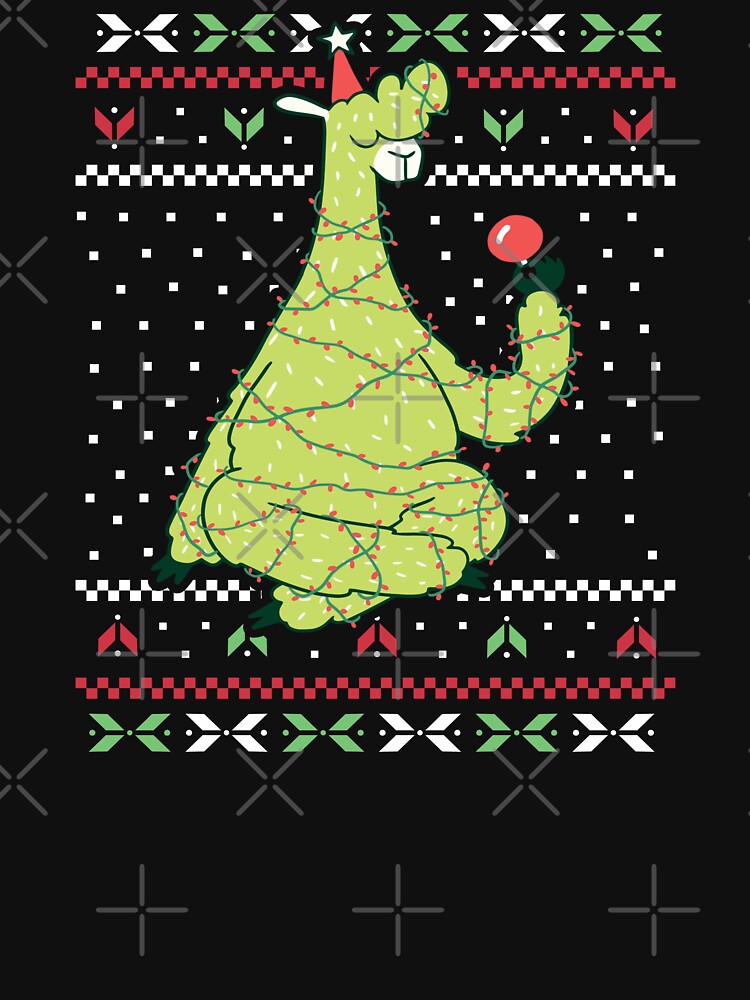 Christmas Lights Santa Llama Ugly Christmas graphic design by Merchking1