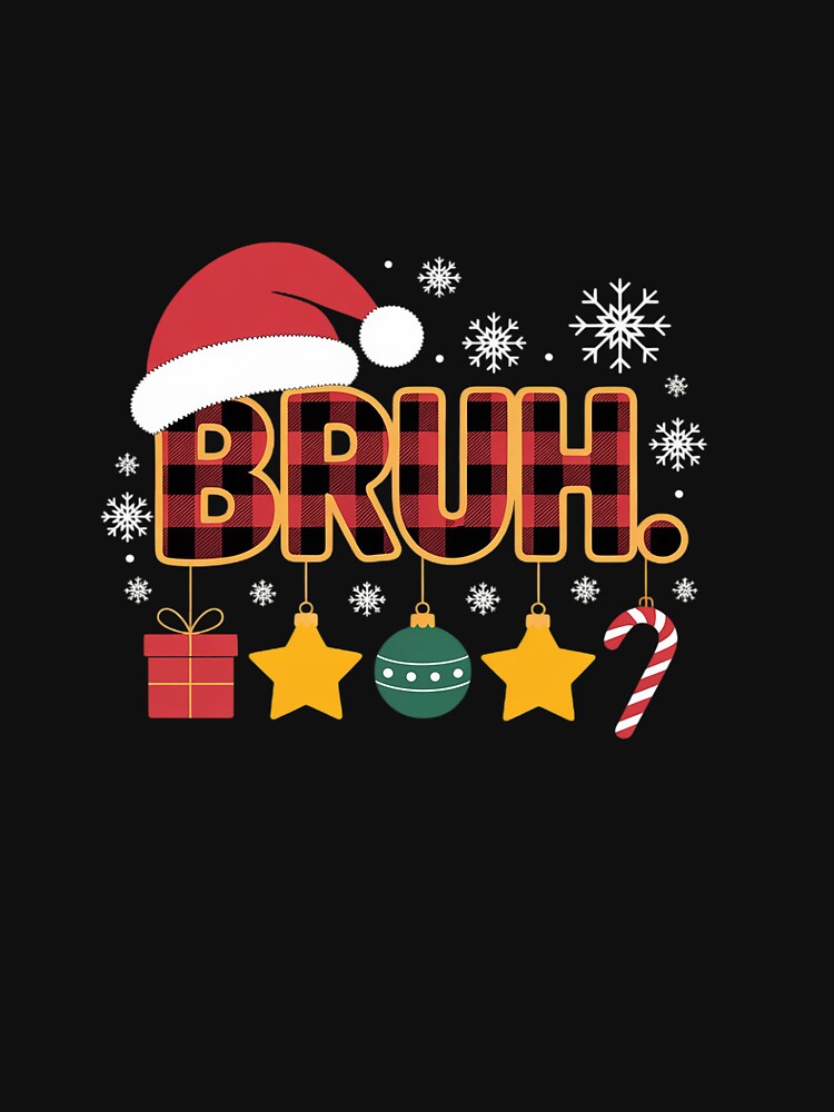 Bruh Christmas Red Plaid Xmas Pajamas Teens Boys Kids by CultureSpec