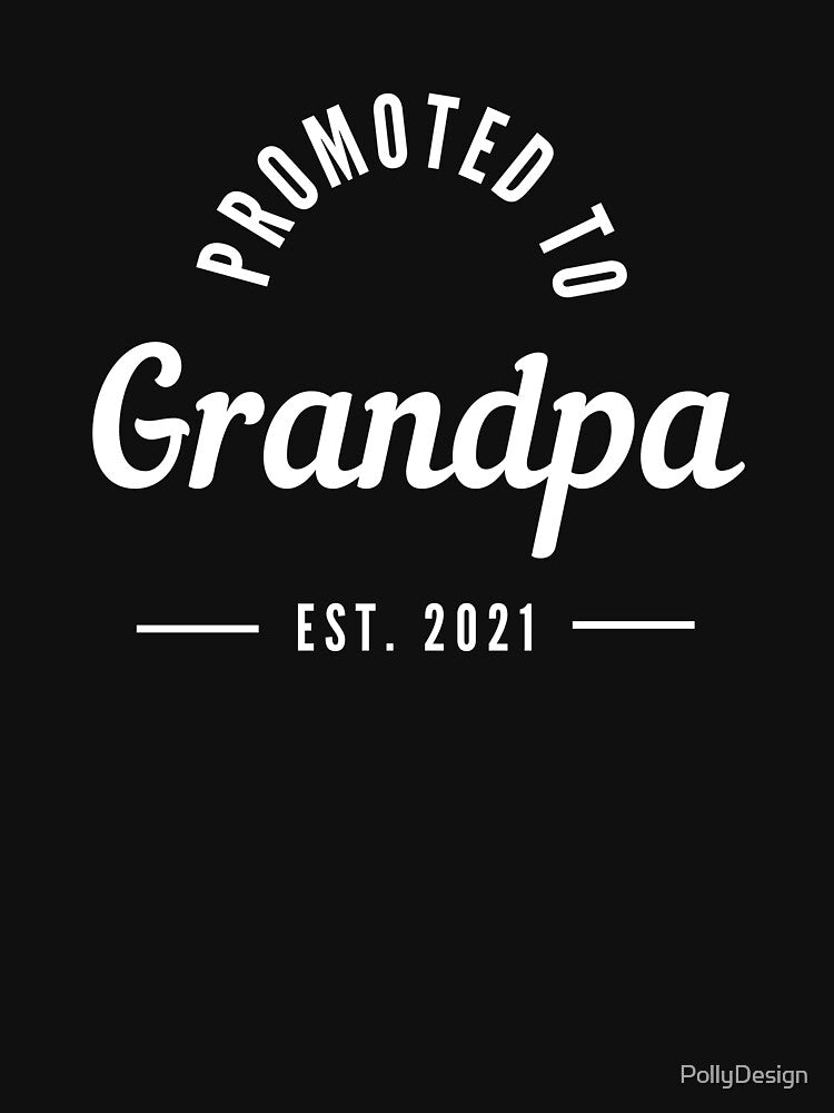 Promoted to Grandpa Est 2021, Great Grandpa, 2021 Baby, Best Granddad Gift by PollyDesign