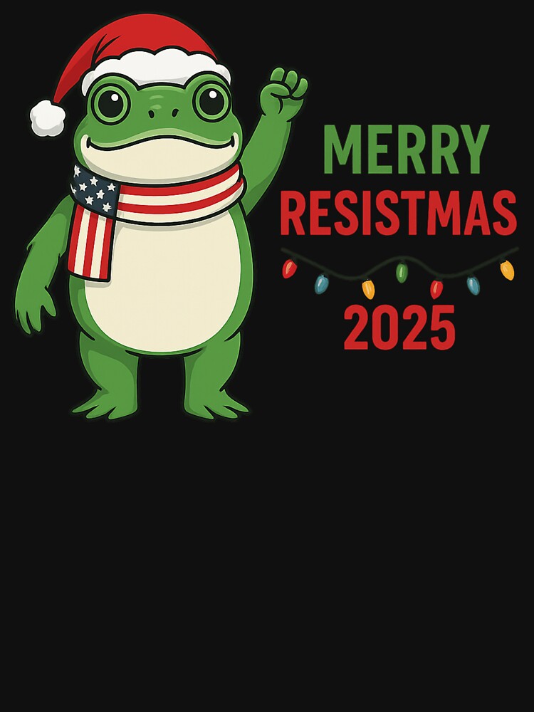 Merry Resistmas 2025 Funny Frog Political Christmas Liberal by haitrieuic96