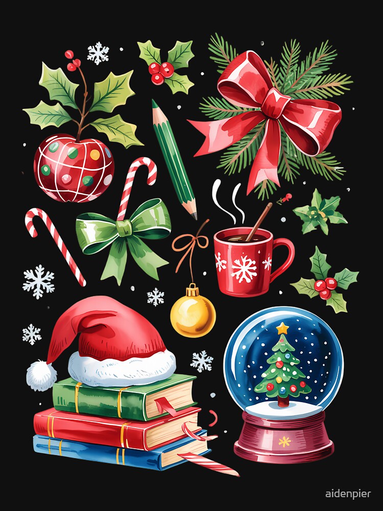 Coquette Bow Teacher Christmas School Xmas Winter by aidenpier