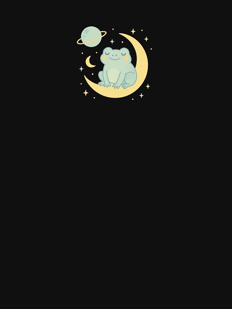Cosmic Frog – Peaceful Frog on a Moonlit Journey by SheepyDaily