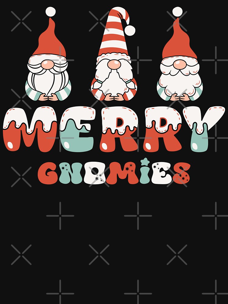 Merry Gnomies - Cute Christmas Gnomes (No Outline Design) by Spiprinto