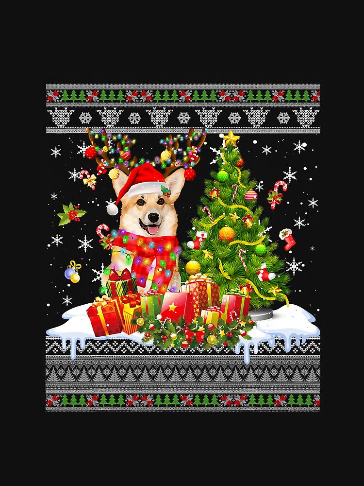 Christmas Lights Corgi Dog Xmas Uglyer by gonzales6422