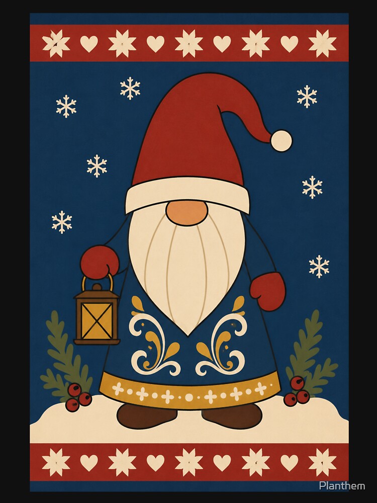 Scandinavian Tomte — Nordic Folk Art Christmas Design by Planthem