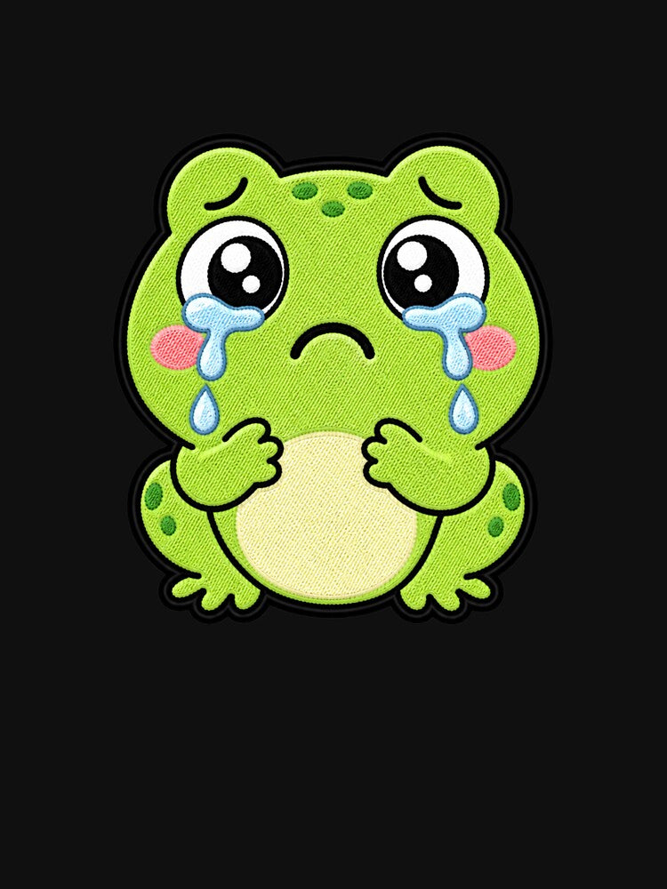 Crying Frog Kawaii Cute Sad Frog Cartoon Sticker by ColorSplash123