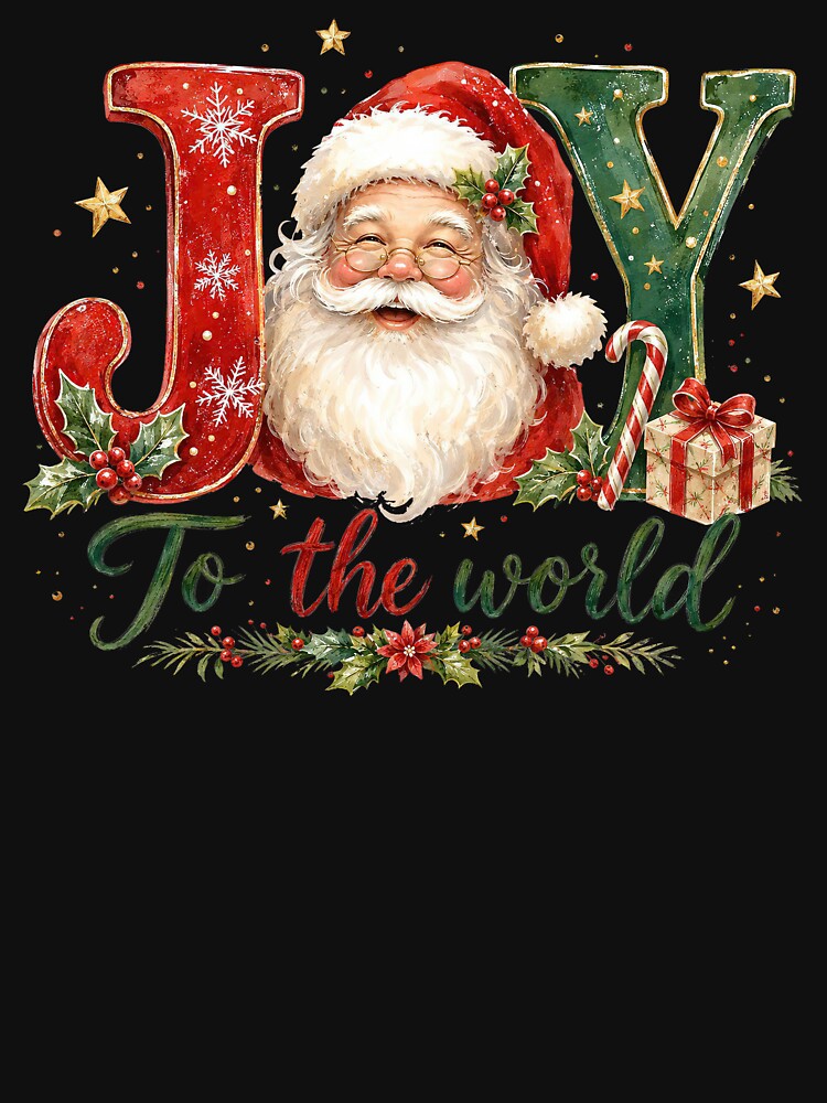 Joy To The World Vintage Santa Christmas by DYAFLK