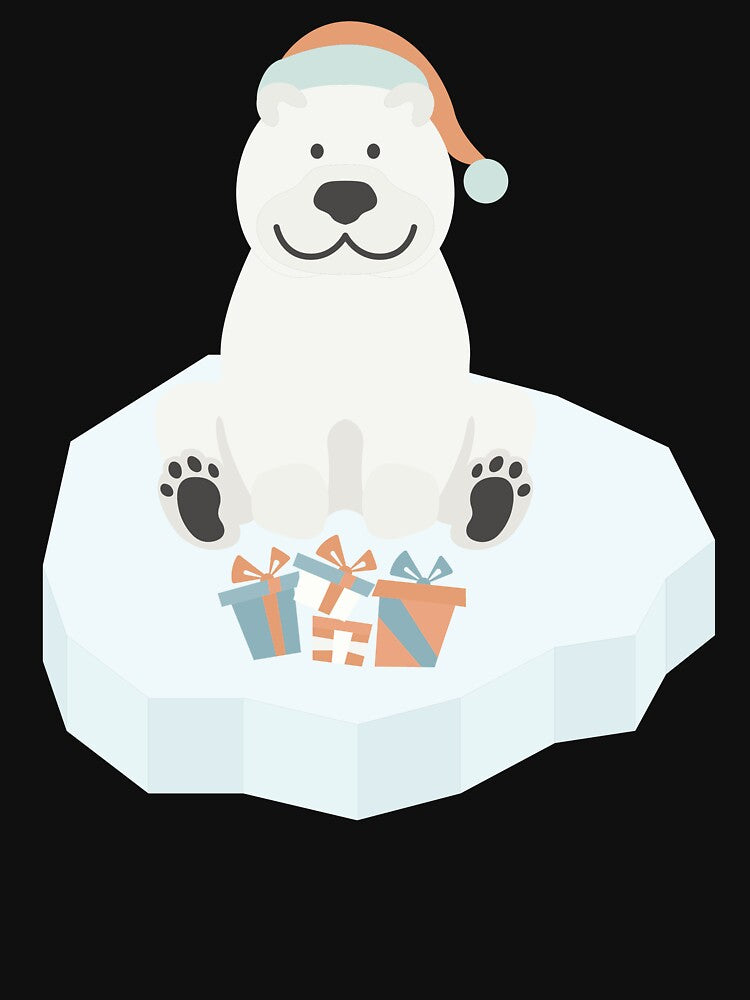 Polar Bear Floating on Ice by PrintPortal