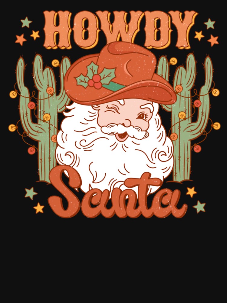 Howdy Santa Cowboy Western Christmas Retro Christmas by aggvinquoterl