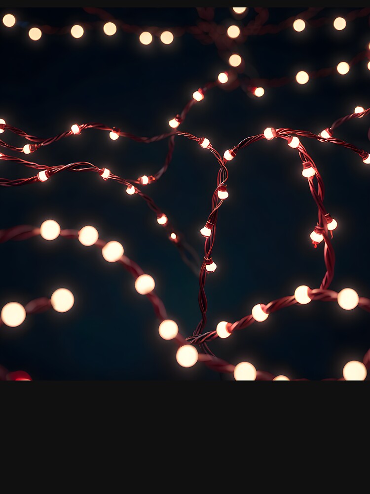 Christmas tree lights in the darkness. by My-fake-places
