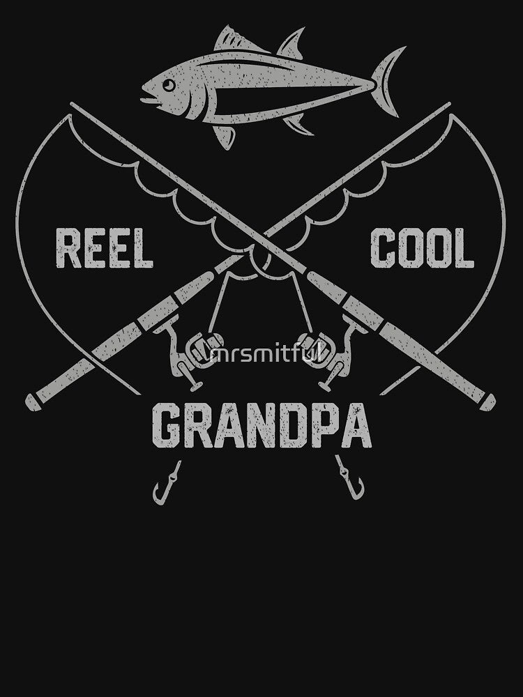 Reel Cool Grandpa - Funny Fishing Fishing Grandpa Shirt T-shirt Tee Gift by mrsmitful