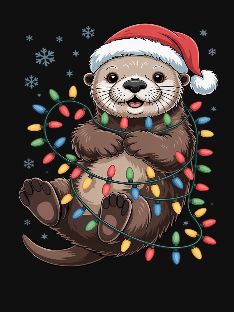 Otter Christmas lights ornament by VladoZork