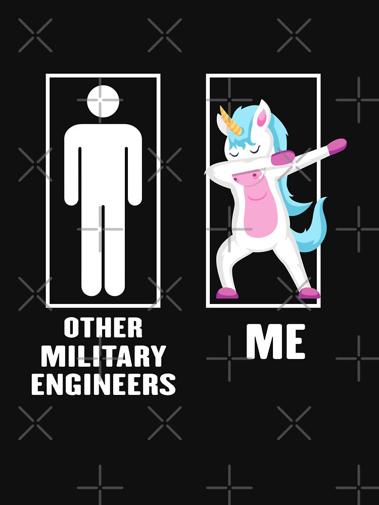 Funny Unicorn Dabbing Other Military engineer Me, Military engineer Dad Husband Birthday Christmas Gift by xlnv