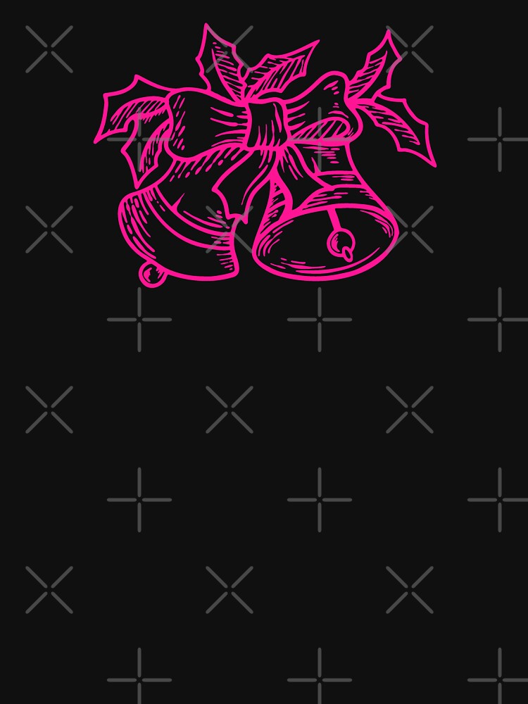 Hot Pink Vintage Christmas Bells Design by pattern-archive